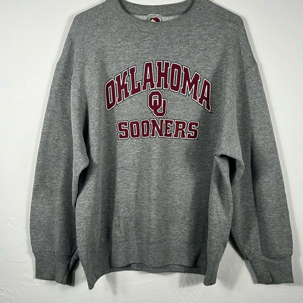 🔥🏈 Vintage OKLAHOMA SOONERS Crewneck‎ Pullover Sweatshirt - Men Sz Large - EUC